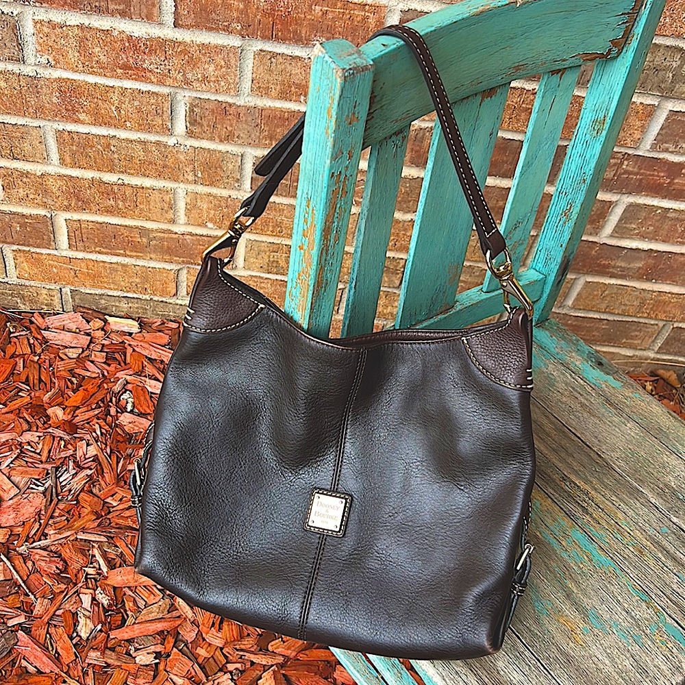 Dooney & Bourke Brown Leather Small Hobo/Shoulder Bag